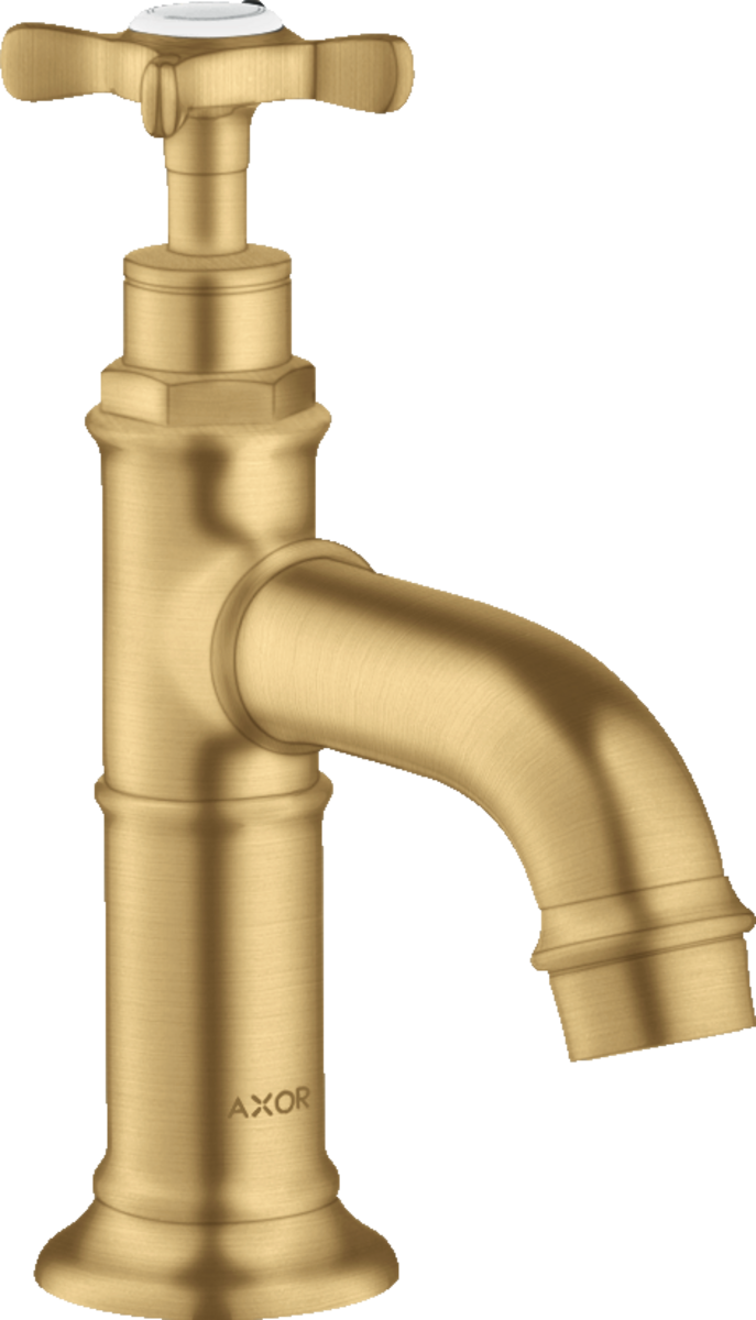 HANSGROHE AXOR Montreux Standventil 50 mit Kreuzgriff ohne Ablaufgarnitur #16530250 - Brushed Gold Optic