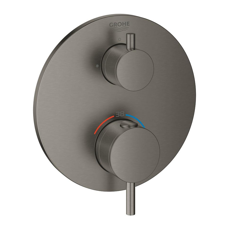 GROHE Atrio Thermostat mit 1 Absperrventil #24134AL3 - hard graphite gebürstet