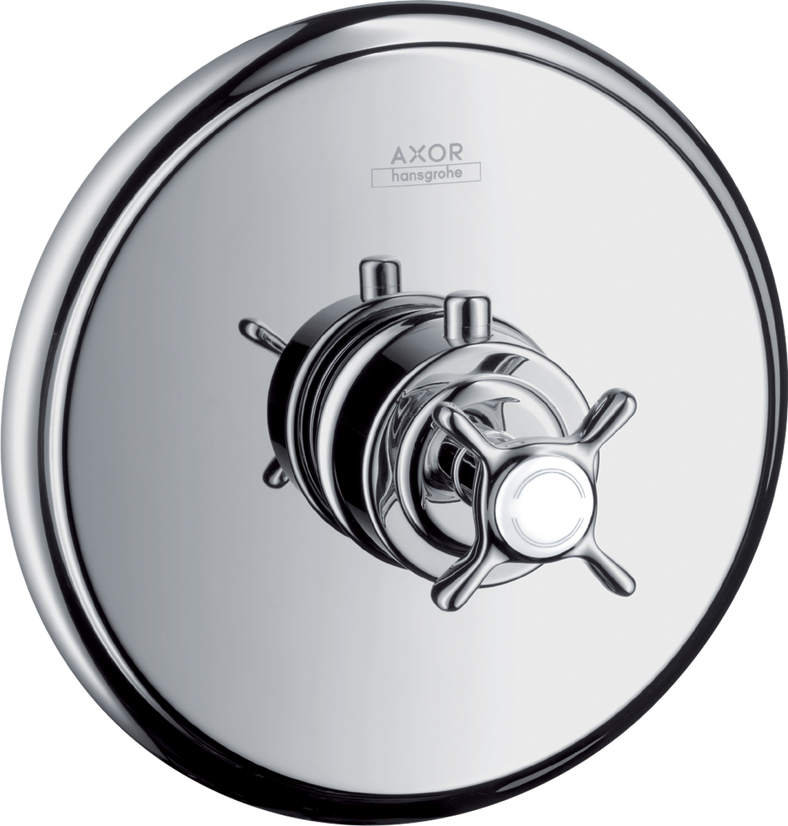 HANSGROHE AXOR Montreux Thermostat HighFlow Unterputz mit Kreuzgriff #16815820 - Brushed Nickel