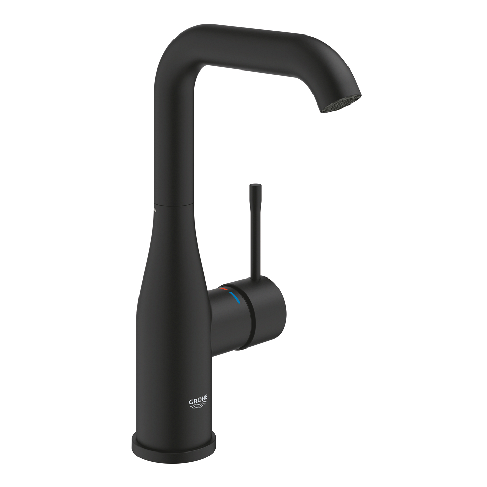 GROHE Essence Einhand-Waschtischbatterie, 1/2″ L-Size #24177KF1 - phantom black