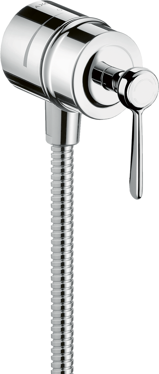 HANSGROHE AXOR Montreux Wandanschluss Stop mit Rückflussverhinderer, Absperrventil und Hebelgriff #16883000 - Chrom