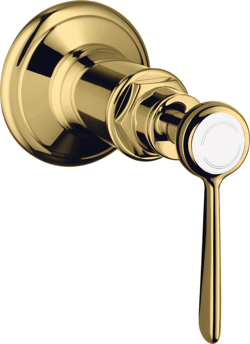 HANSGROHE AXOR Montreux Absperrventil Unterputz mit Hebelgriff #16872990 - Polished Gold Optic