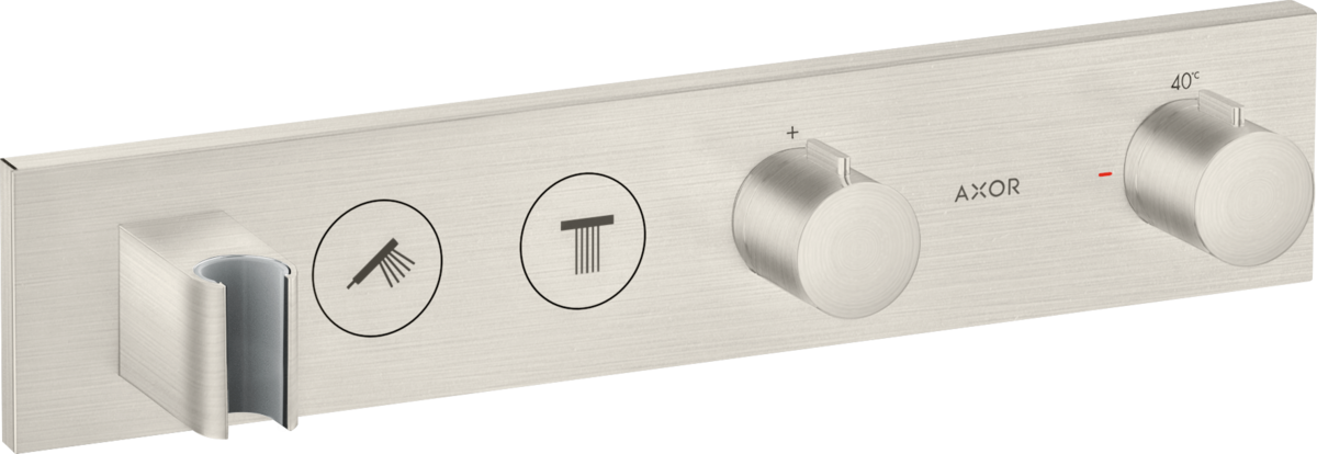 HANSGROHE AXOR ShowerSolutions Thermostatmodul Select 460/90 Unterputz für 2 Verbraucher #18355800 - Edelstahl Optic