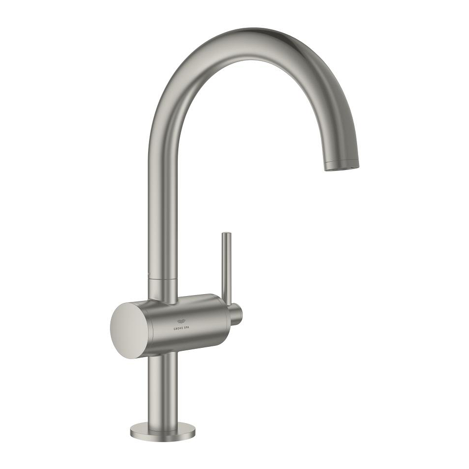 GROHE Atrio Einhand-Waschtischbatterie, 1/2″ L-Size #24362MS0 - satin steel