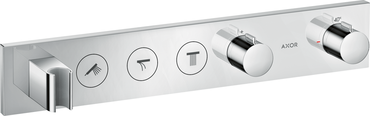 HANSGROHE AXOR ShowerSolutions Thermostatmodul Select 530/90 Unterputz für 3 Verbraucher #18356250 - Brushed Gold Optic