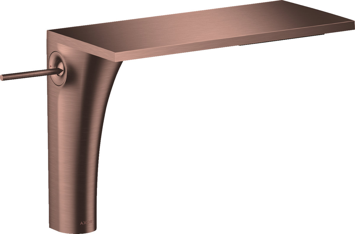 HANSGROHE AXOR Massaud Einhebel-Waschtischmischer 220 für Aufsatzwaschtische mit Ablaufgarnitur #18020310 - Brushed Red Gold