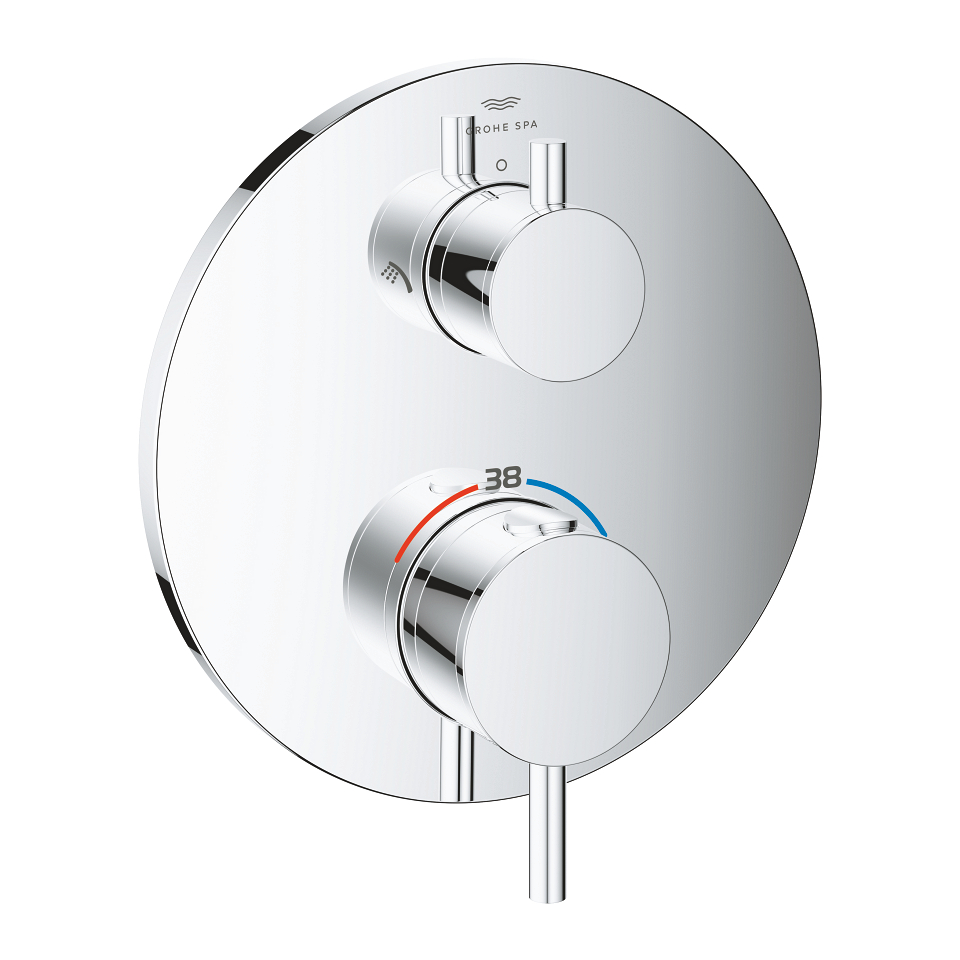 GROHE Atrio Thermostat-Brausebatterie mit integrierter 2-Wege-Umstellung #24358000 - chrom