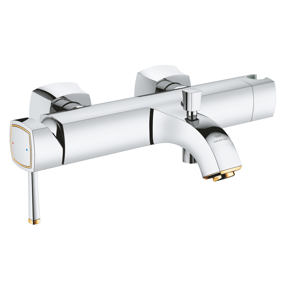 GROHE Grandera Einhand-Wannenbatterie, 1/2″ #24374IG0 - chrom/gold