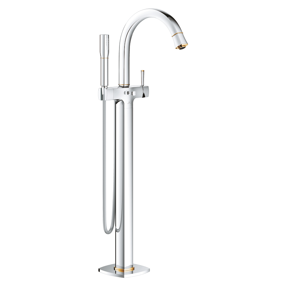 GROHE Grandera Einhand-Wannenbatterie 1/2″ Bodenmontage #24375IG0 - chrom/gold