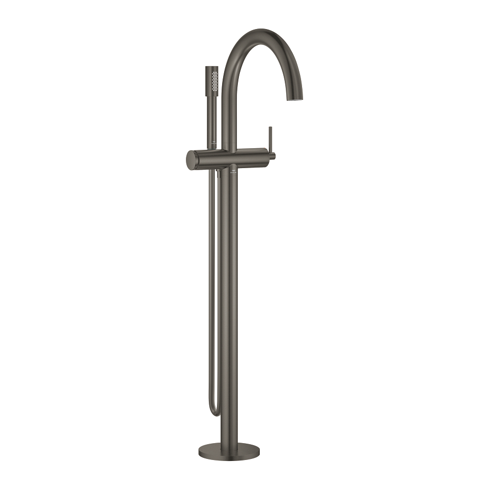 GROHE Atrio Einhand-Wannenbatterie, Bodenmontage #24368AL0 - hard graphite gebürstet