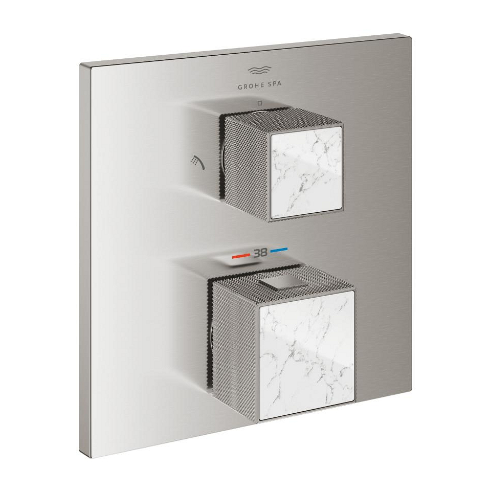 GROHE Allure Brilliant Thermostat-Brausebatterie mit integrierter 2-Wege-Umstellung #24429DC0 - supersteel