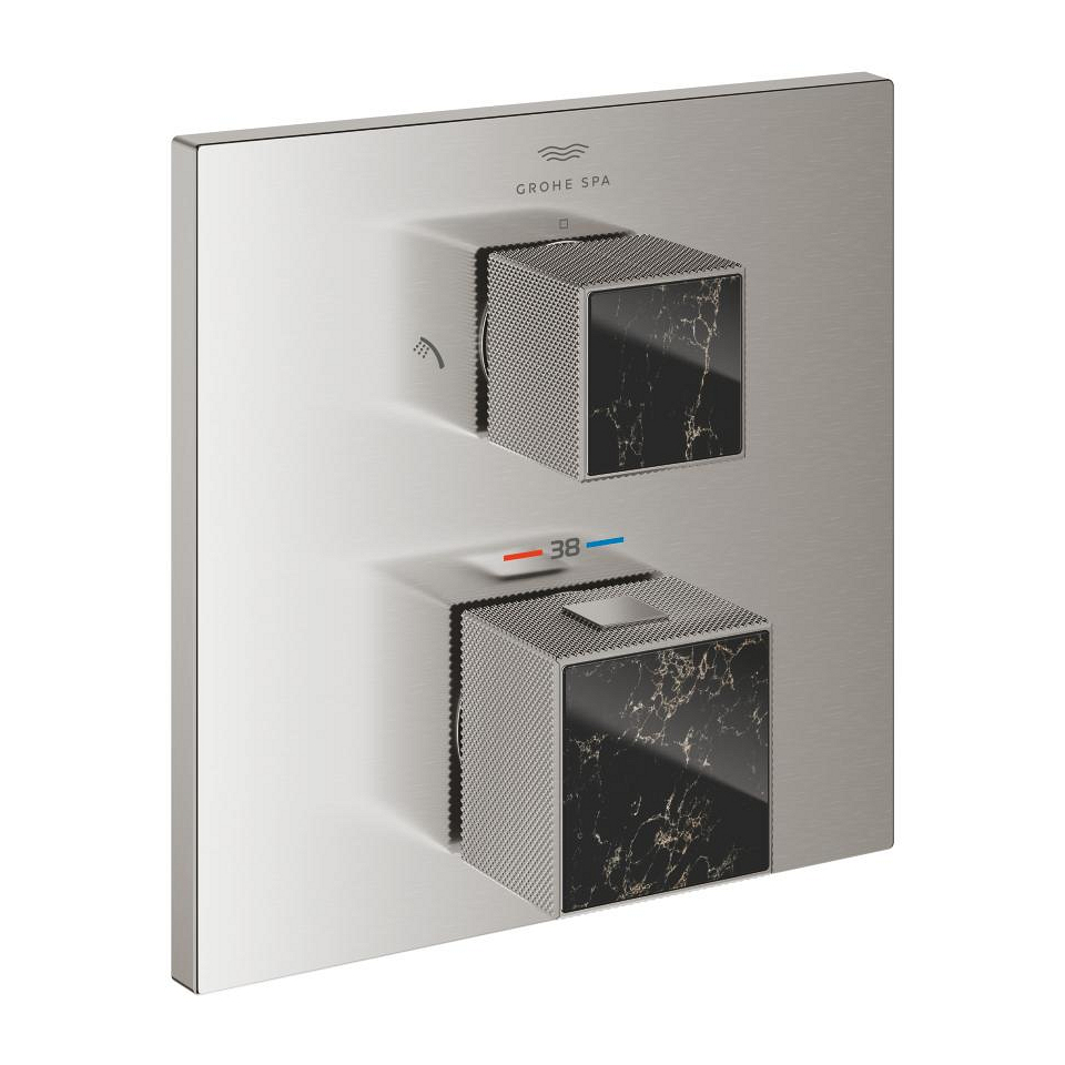 GROHE Allure Brilliant Thermostat-Brausebatterie mit integrierter 2-Wege-Umstellung #24430DC0 - supersteel