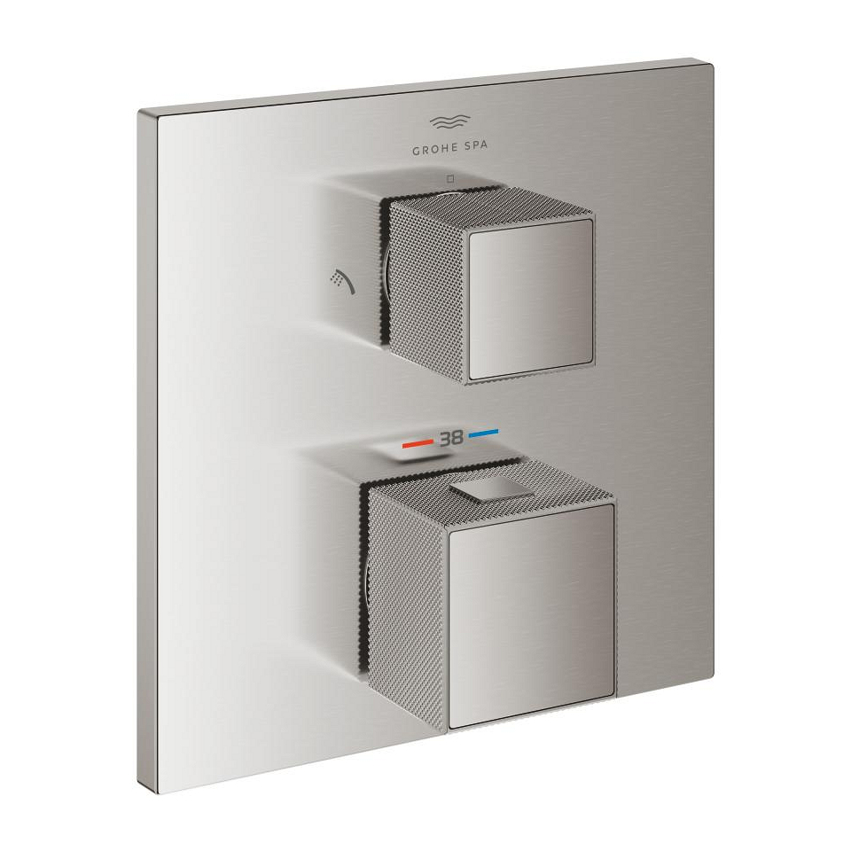 GROHE Allure Brilliant Thermostat-Brausebatterie mit integrierter 2-Wege-Umstellung #24428DC0 - supersteel