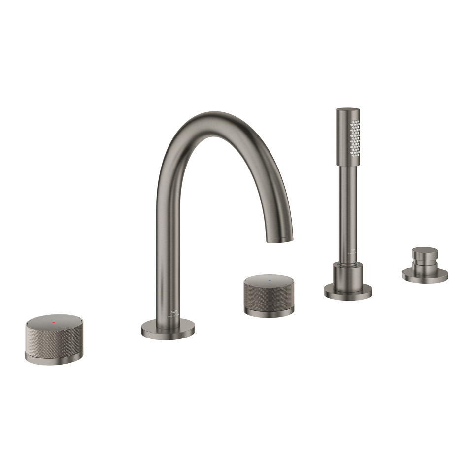 GROHE Atrio Private Collection 5-Loch-Wannenkombination #25226AL0 - hard graphite gebürstet