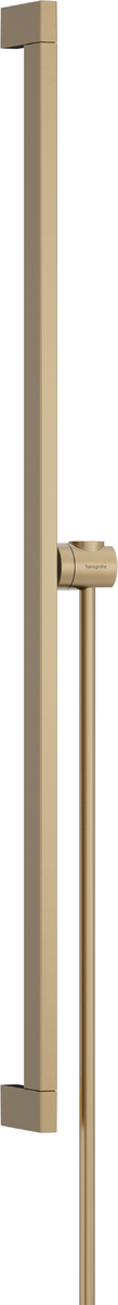 HANSGROHE Unica Brausestange E Puro 90 cm mit Easy Slide Handbrausehalter und Isiflex Brauseschlauch 160 cm #24403140 - Brushed Bronze