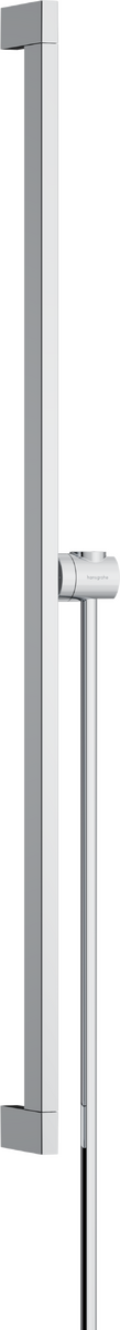 HANSGROHE Unica Brausestange E Puro 90 cm mit Easy Slide Handbrausehalter und Isiflex Brauseschlauch 160 cm #24403000 - Chrom
