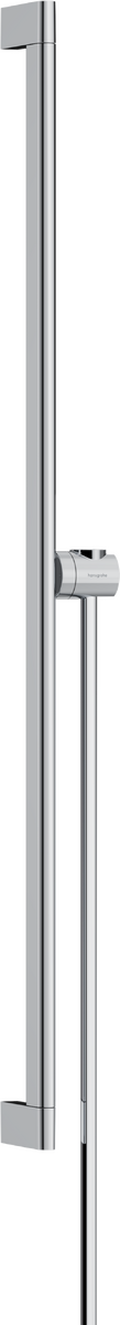 HANSGROHE Unica Brausestange S Puro 90 cm mit Easy Slide Handbrausehalter und Isiflex Brauseschlauch 160 cm #24405000 - Chrom