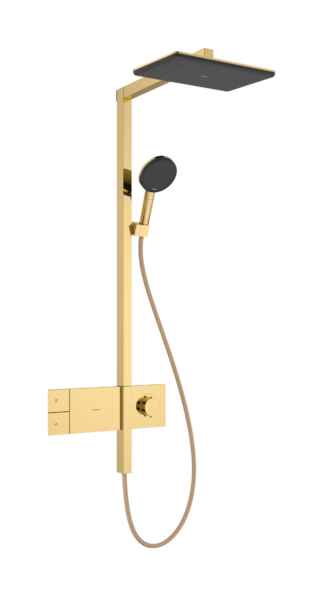 HANSGROHE Raindance Alive Q Showerpipe 210/340 1jet EcoSmart mit ShowerSelect Comfort #24581990 - Polished Gold Optic