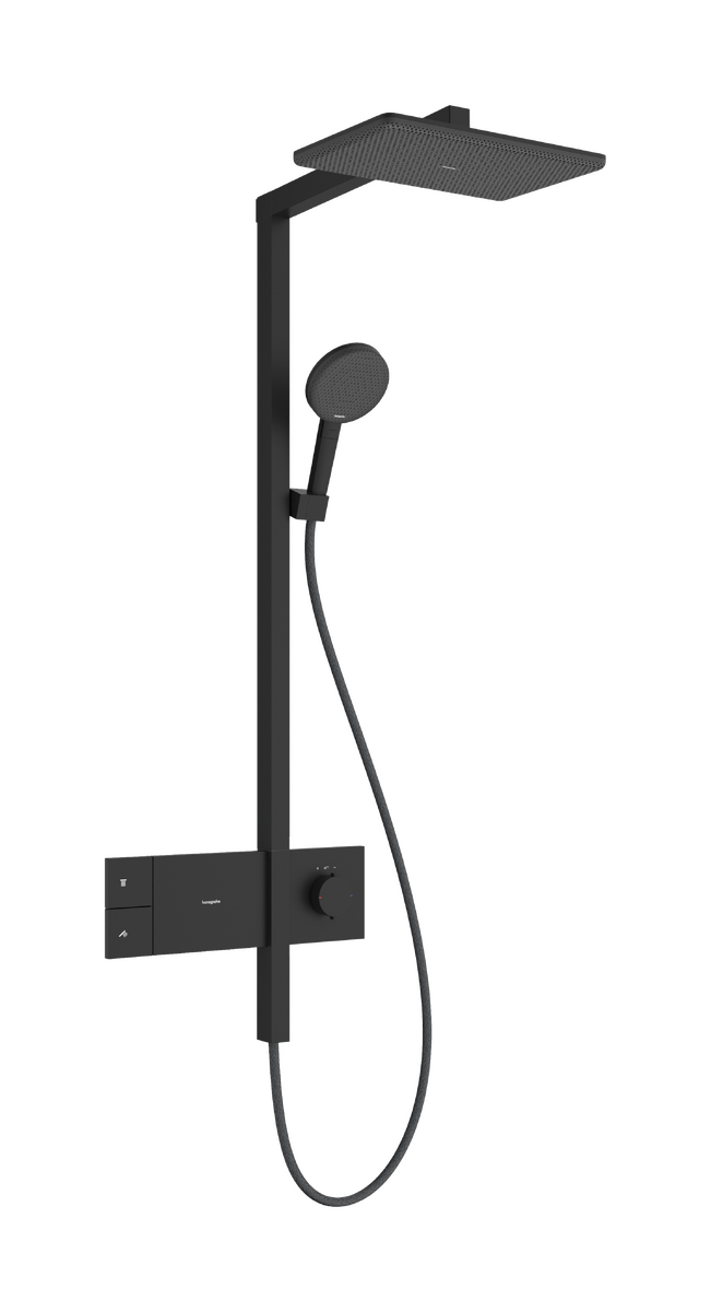 HANSGROHE Raindance Alive Q Showerpipe 210/340 1jet EcoSmart mit ShowerSelect Comfort #24581670 - Mattschwarz