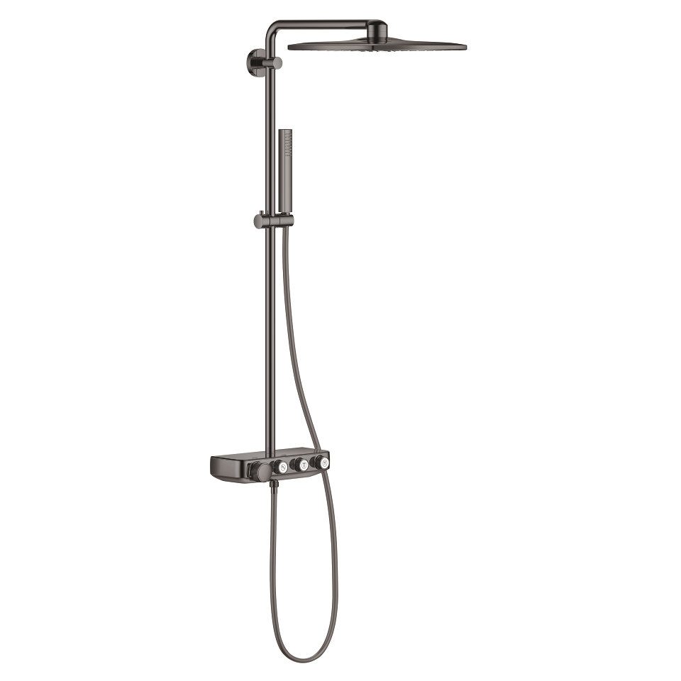 GROHE Euphoria SmartControl System 310 Cube Duschsystem mit Thermostatbatterie für die Wandmontage #26508A00 - hard graphite