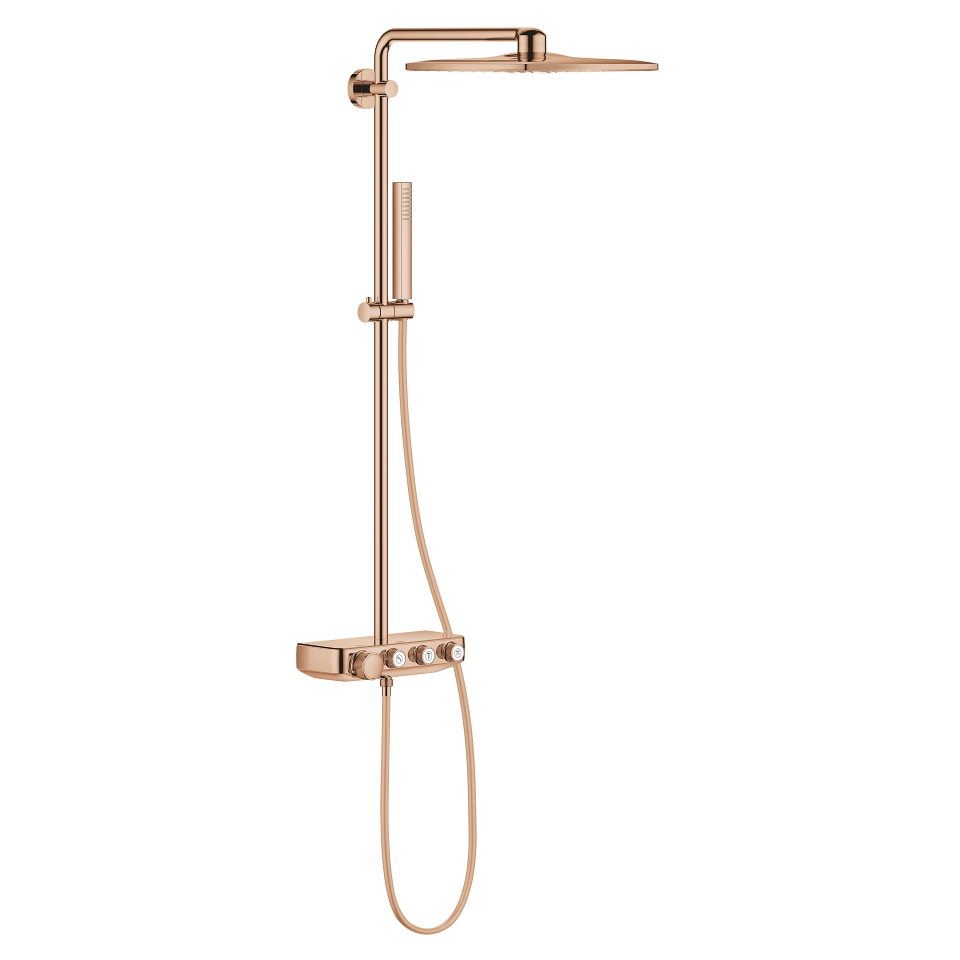 GROHE Euphoria SmartControl System 310 Cube Duschsystem mit Thermostatbatterie für die Wandmontage #26508DA0 - warm sunset