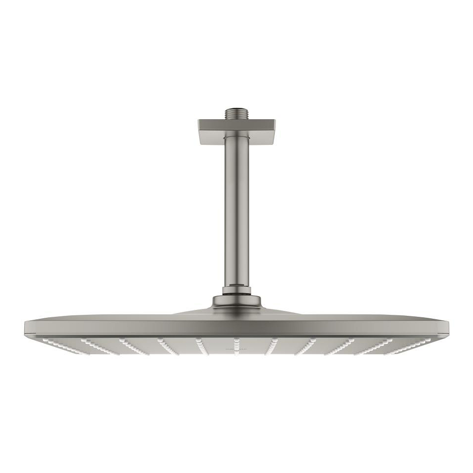 GROHE Rainshower Mono 310 Cube Kopfbrause-Set Deckenauslass 142 mm, 1 Stahlart #26566MS0 - satin steel