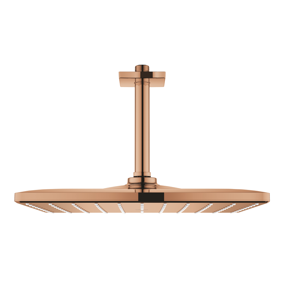 GROHE Rainshower Mono 310 Cube Kopfbrause-Set Deckenauslass 142 mm, 1 Stahlart #26566DA0 - warm sunset