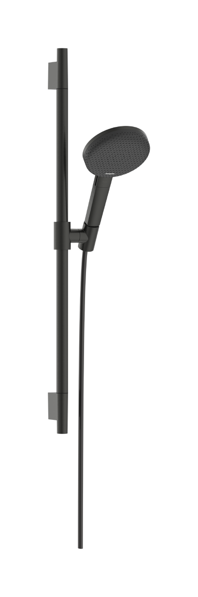 HANSGROHE Raindance Alive Select S Brauseset 125 3jet EcoSmart mit Brausestange Unica S Puro 65 cm #24602340 - Brushed Black Chrome