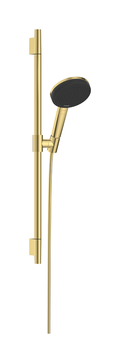 HANSGROHE Raindance Alive Select S Brauseset 125 3jet EcoSmart mit Brausestange Unica S Puro 65 cm #24602990 - Polished Gold Optic