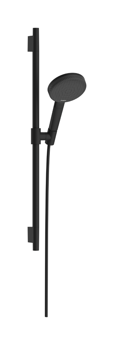 HANSGROHE Raindance Alive Select S Brauseset 125 3jet EcoSmart mit Brausestange Unica S Puro 65 cm #24602670 - Mattschwarz