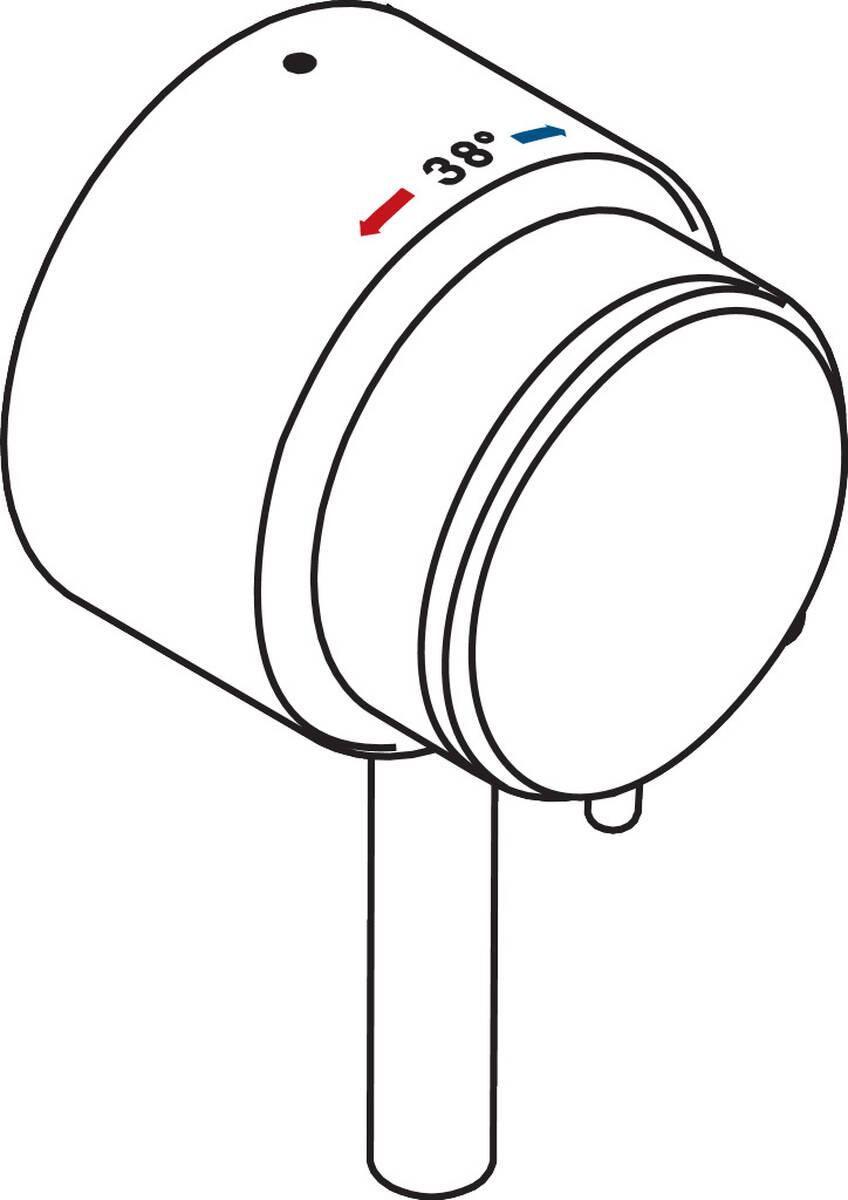 HANSGROHE Triostat Griff #25971000 - Chrom