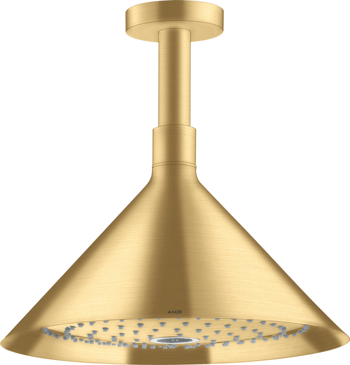 HANSGROHE AXOR Showers/Front Kopfbrause 240 2jet mit Deckenanschluss #26022250 - Brushed Gold Optic
