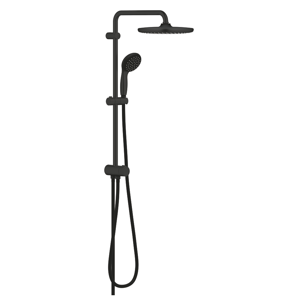 GROHE Vitalio Start System 250 Flex Duschsystem mit Umstellung für die Wandmontage #266802430 - matt black