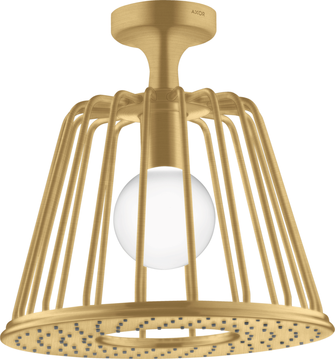 HANSGROHE AXOR LampShower/Nendo LampShower 275 1jet mit Deckenanschluss #26032250 - Brushed Gold Optic