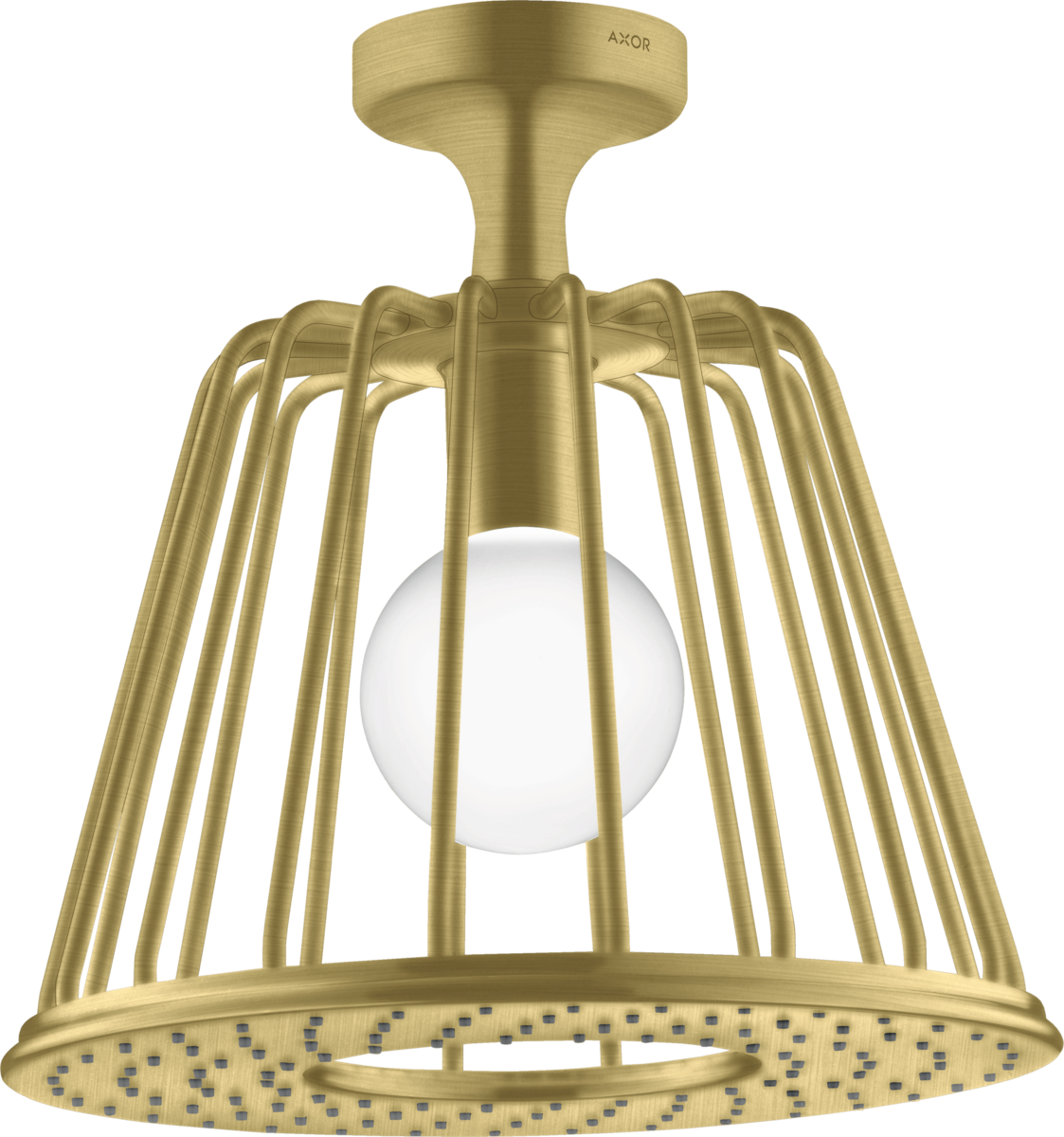 HANSGROHE AXOR LampShower/Nendo LampShower 275 1jet mit Deckenanschluss #26032950 - Brushed Brass
