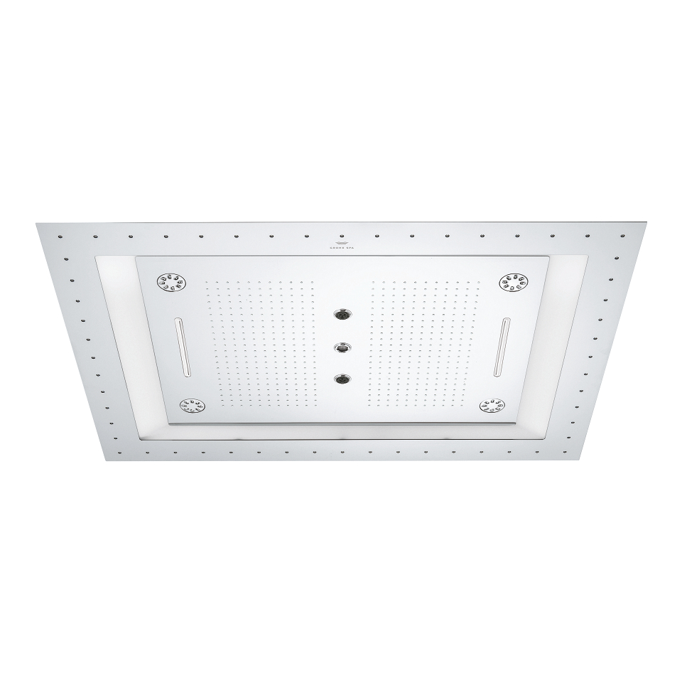 GROHE Rainshower Aqua 40″ AquaSymphony Deckenbrause 6+ Strahlarten mit Licht #26863000 - chrom