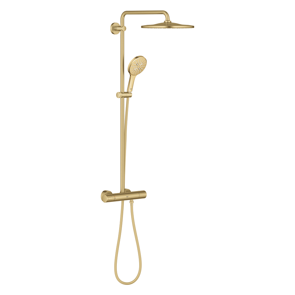 GROHE Rainshower SmartActive 310 Duschsystem mit Thermostatbatterie für die Wandmontage #26836GN0 - cool sunrise gebürstet