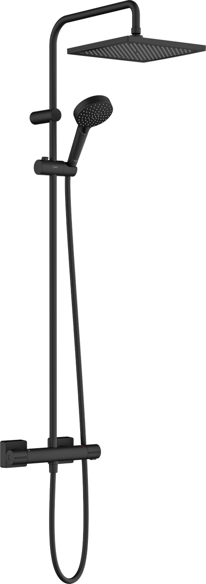 HANSGROHE Vernis Shape Showerpipe 240 1jet EcoSmart mit Thermostat #26429670 - Mattschwarz