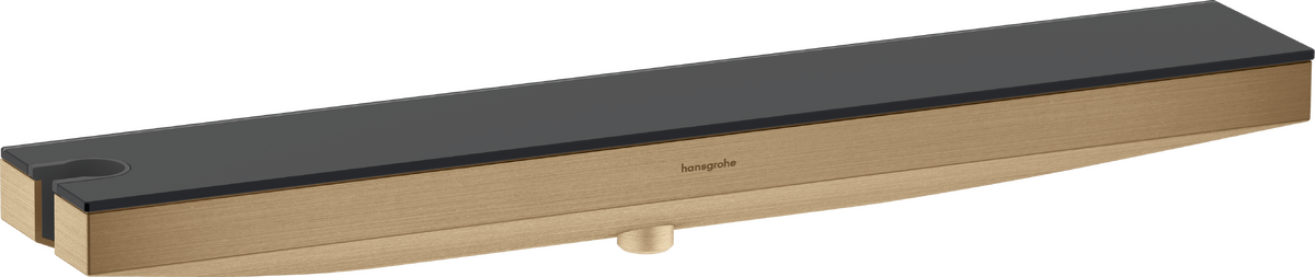 HANSGROHE Rainfinity Wandanschluss Porter 500 mit Brausehalter links und Duschablage #26843140 - Brushed Bronze