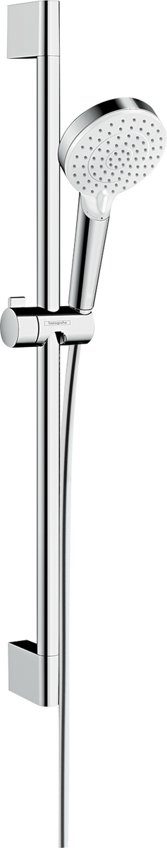 HANSGROHE Crometta Brauseset 100 Vario EcoSmart+ mit Brausestange 65 cm #26555400 - Weiß/Chrom