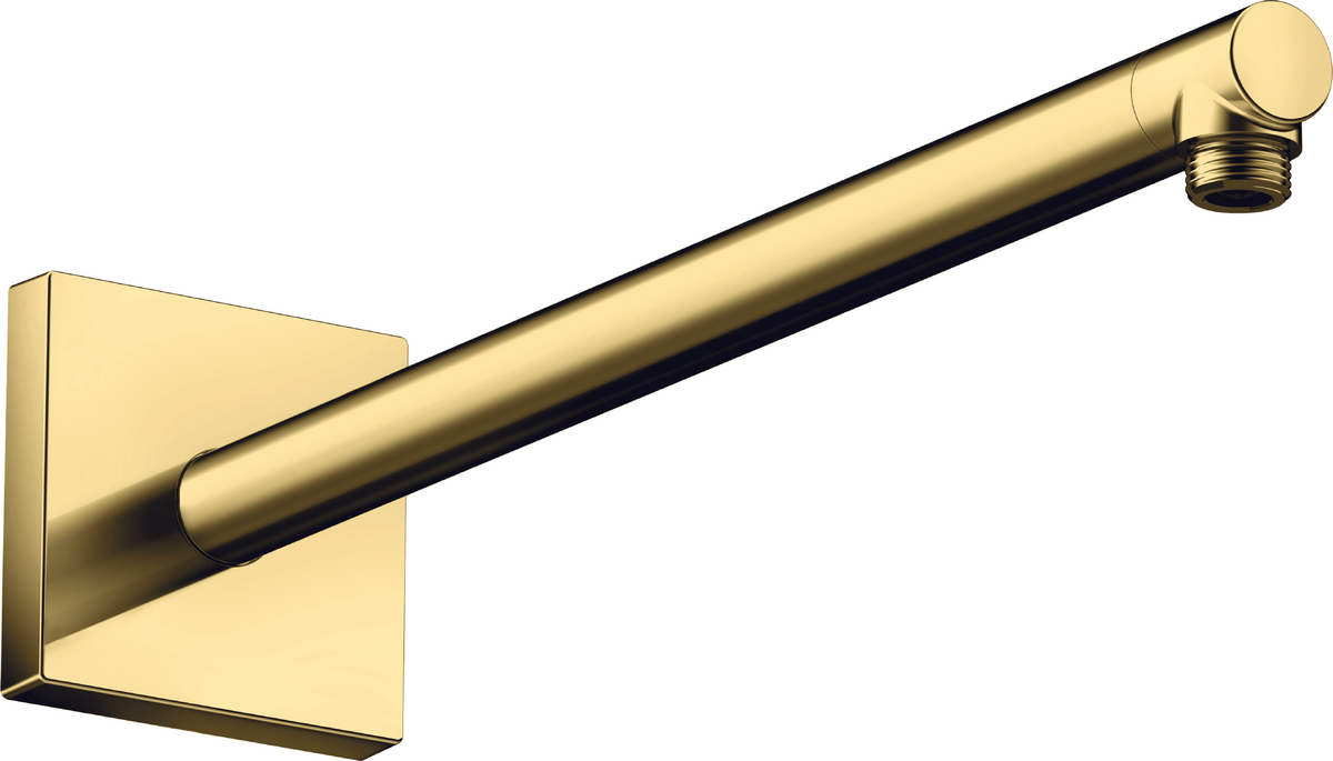 HANSGROHE AXOR ShowerSolutions Brausearm 390 mm eckig #26436990 - Polished Gold Optic