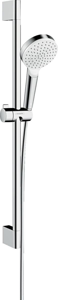 HANSGROHE Crometta Brauseset 100 1jet EcoSmart+ mit Brausestange 65 cm #26554400 - Weiß/Chrom