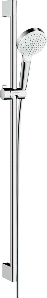 HANSGROHE Crometta Brauseset 100 1jet EcoSmart mit Brausestange 90 cm #26539400 - Weiß/Chrom