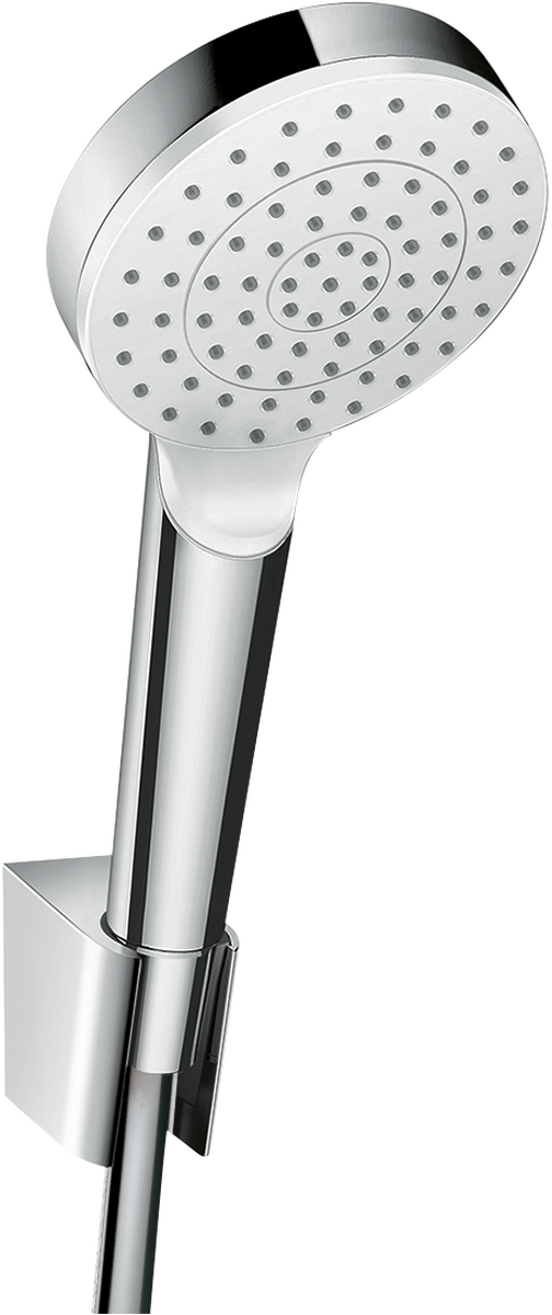 HANSGROHE Crometta Brausehalterset 100 1jet EcoSmart mit Brauseschlauch 160 cm #26569400 - Weiß/Chrom