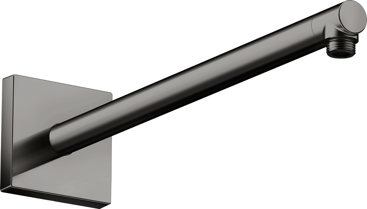 HANSGROHE AXOR ShowerSolutions Brausearm 390 mm eckig #26436330 - Polished Black Chrome
