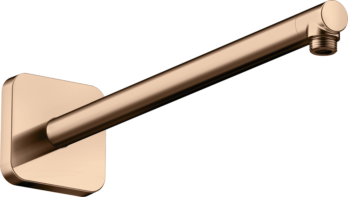 HANSGROHE AXOR ShowerSolutions Brausearm 390 mm softsquare #26967300 - Polished Red Gold