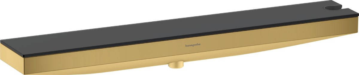 HANSGROHE Rainfinity Wandanschluss Porter 500 mit Brausehalter rechts und Duschablage #26858990 - Polished Gold Optic