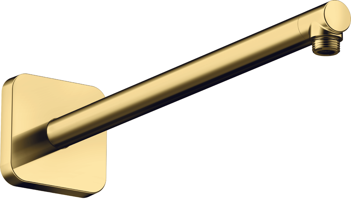 HANSGROHE AXOR ShowerSolutions Brausearm 390 mm softsquare #26967990 - Polished Gold Optic