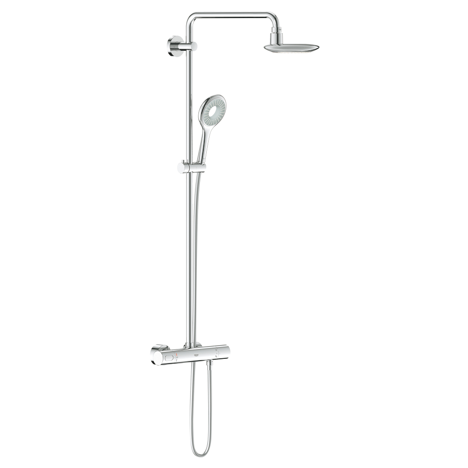 Bild von GROHE Rainshower Icon System 190 Duschsystem mit Thermostatbatterie für die Wandmontage #27435000 - chrom