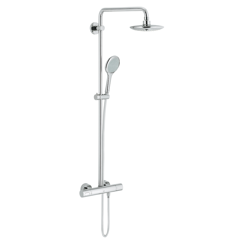 GROHE Rainshower Solo System 190 Duschsystem mit Thermostatbatterie für die Wandmontage #27428000 - chrom